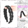 Synthetic Rhinestones Twist Braided Hairband Elegant Fishbone Braids Hair Bands  Party
