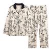 Pajamas Women's Spring and Autumn Pure Cotton Long-sleeved New Floral Thin Mother Advanced Sense Can Be Worn Outside Cool Cotton Suit