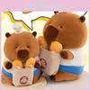 Adorable Capybara Plush Toy Chef With Soft Short Pile Fabric In Baking Style