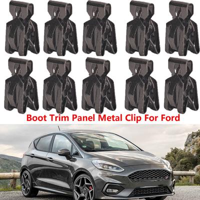 10Pcs For Ford Fiesta MK6 Focus MK3 Galaxy MK3 Kuga MK1 Boot Trim Panel Metal Clips Clamp Side Pillar Load Compartment 1430815