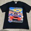 Vintage NASCAR Atlanta Racing Tee Black Essentials Double Sided Size Medium Unisex T-Shirt
