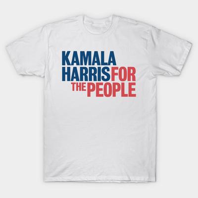 Pánské černé tričko s potiskem Super velké tričko kamala harris 2024 Potisk na papíře bez ořezu Bavlněné tričko