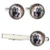 Caucasian Shepherd Dog, Caucasian Ovcharka - Cufflinks and Tie with Your Photo, a Suit Decoration, Men's Jewelry from the Brand.