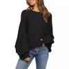 Autumn Winter Loose Casual Solid All-match Sweater Women Bottomed Batwing Long Sleeve Knitting Pullover Top