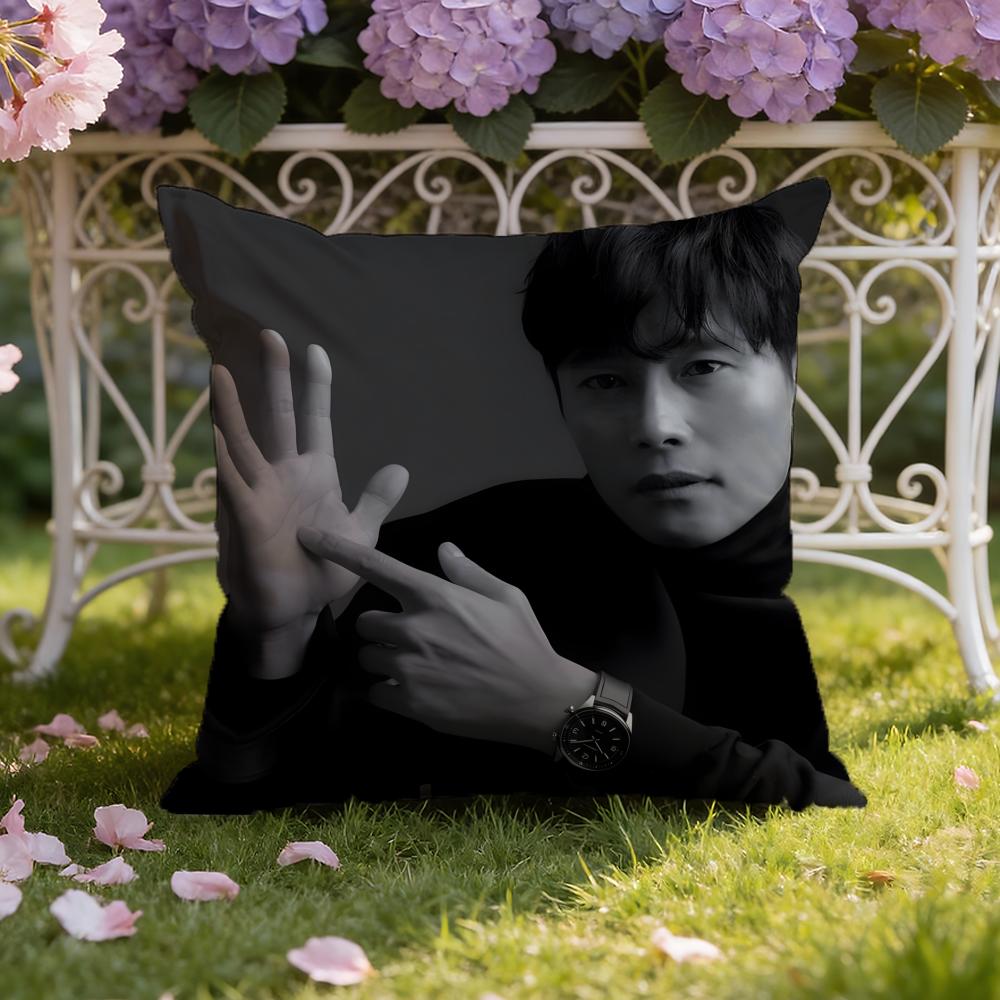 Musife L-Lee B-Byung Hun Cushion Cover Home & Car Dual-Scene Pillow Cover: Reversible for Premium Comfort