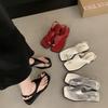 Fashion Summer Clip Toe Women Silver Sandals Fashion Wedges Heel Ladies Outdoor Gladiator Sandalias