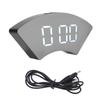 Clock Simple Electronic LED USB Mute Digital Alarm Clock for Office Bedroom Living RoomGreen