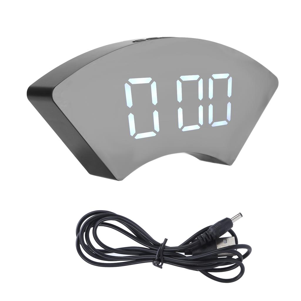Clock Simple Electronic LED USB Mute Digital Alarm Clock for Office Bedroom Living RoomGreen
