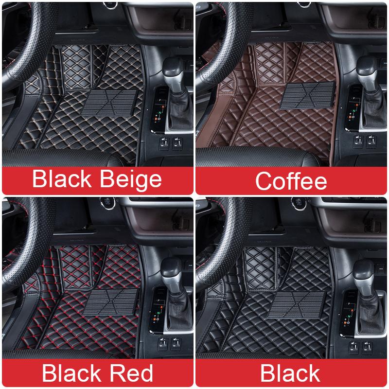 PU-Leder-Auto-Bodenmatte Innenteppiche Fußpolster Matten Abdeckung Zubehör für Toyota Highlander XU70 2020 2021 2022 2023 Hybrid