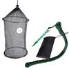 Foldable Floating Fish Basket Baits Trap for Catching Minnows Shrimp with Mesh Construction Multifunction Fishing Net
