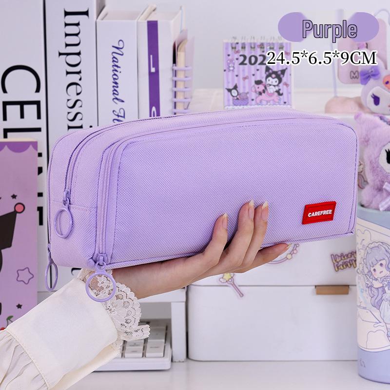 High-Value Three-Layer Multi-functional Girls Pencil Case