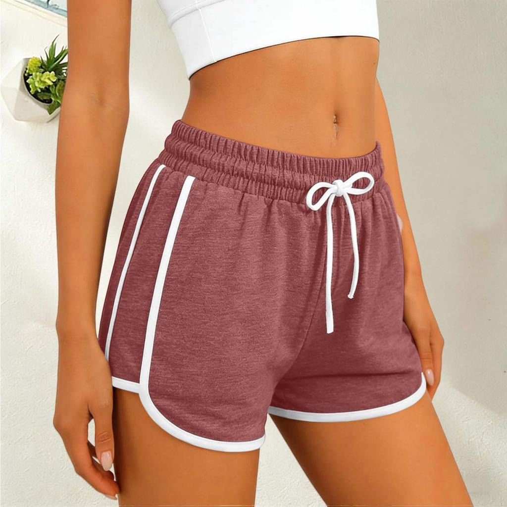 Women's Sports Shorts Drawstring Shorts With Side Pockets Casual Loose Pants