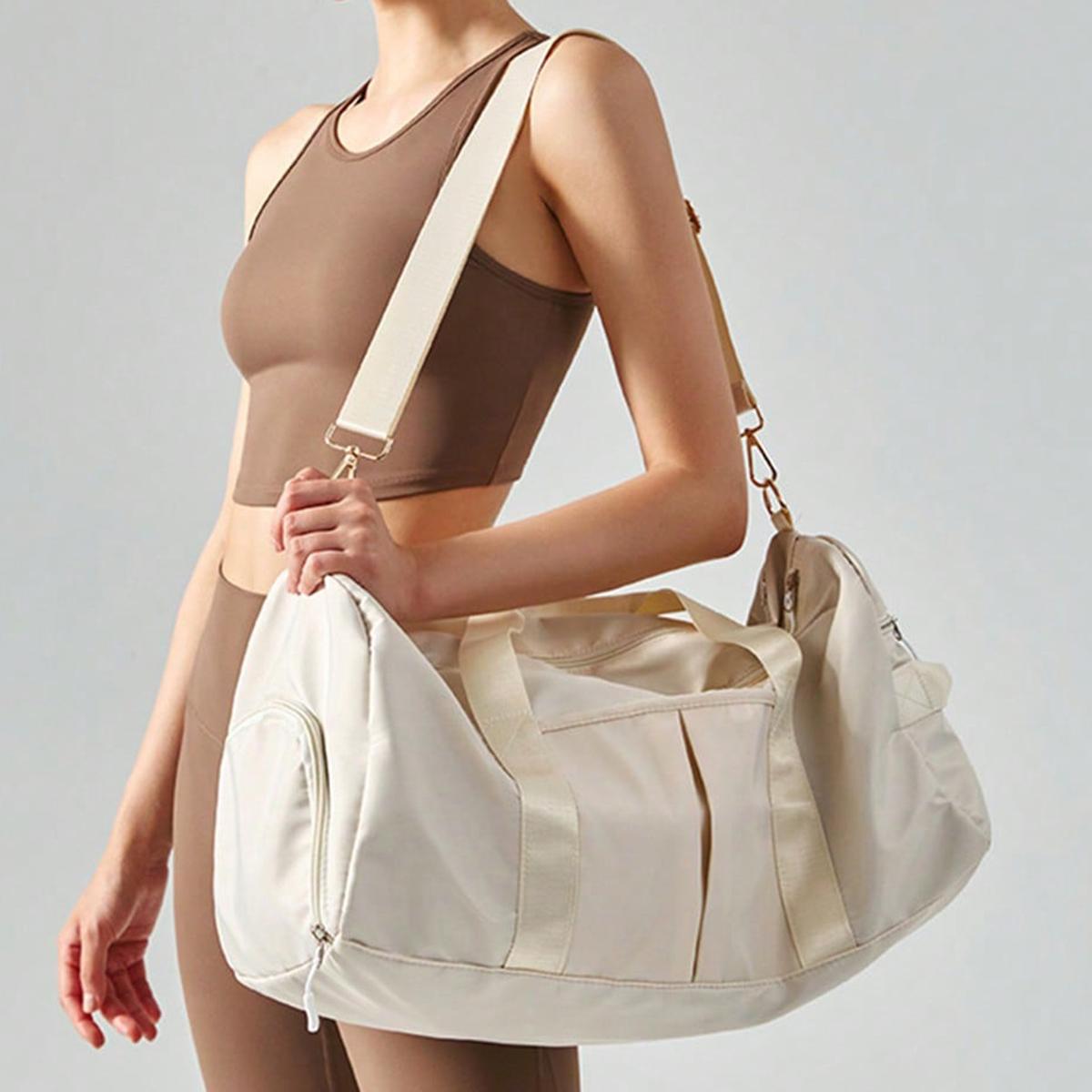 

New lightweight, simple and large-capacity travel luggage bag, with an independent shoe compartment fashiable travel bag! белый