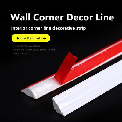 5M PVC Sockelleiste Selbstklebend Fußleiste Taillenlinie Hintergrund Randleiste Eckdekorationslinie Decken Dekoration Kantenaufkleber