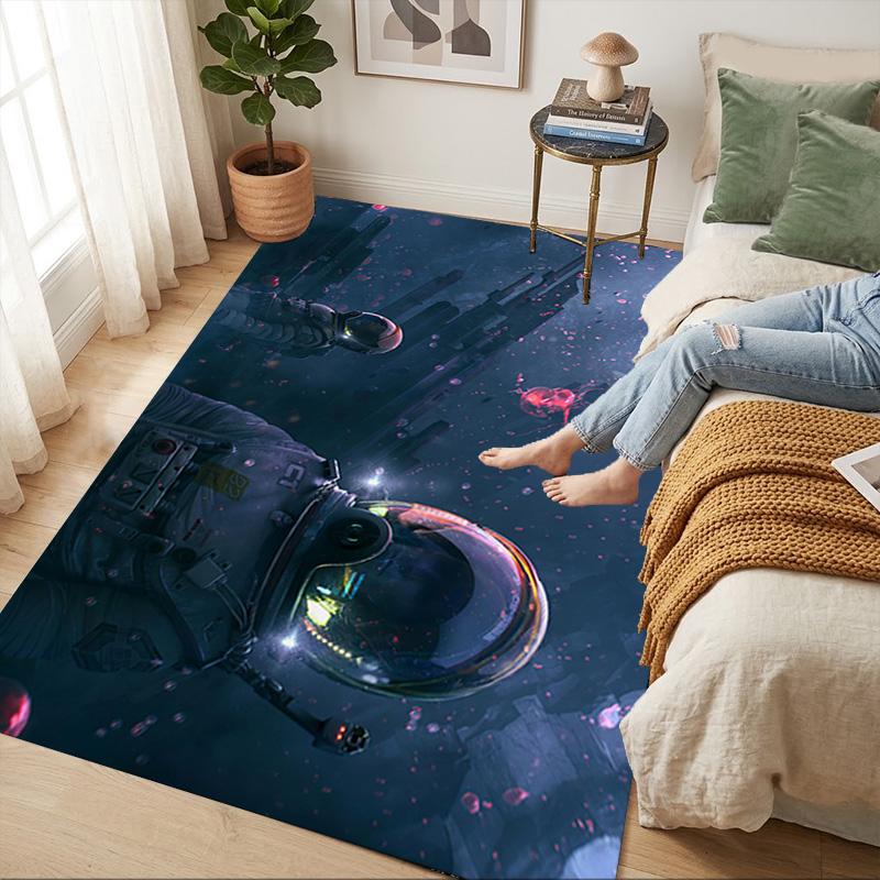 Space Exploration Living Room Nonslip Area Rug Soft Carpet For Bedroom Game Playroom Sofa Office Home Decor Doormat Christmas Gift C929848