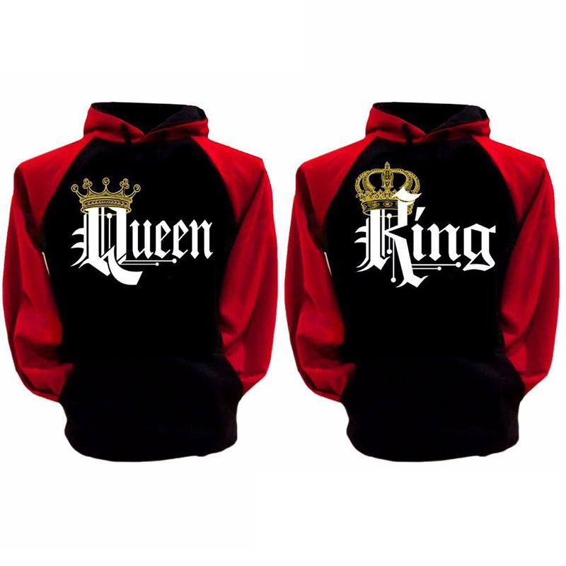 Luxurious King And Queen Crown Couples Matching Hoodies For Men And Women