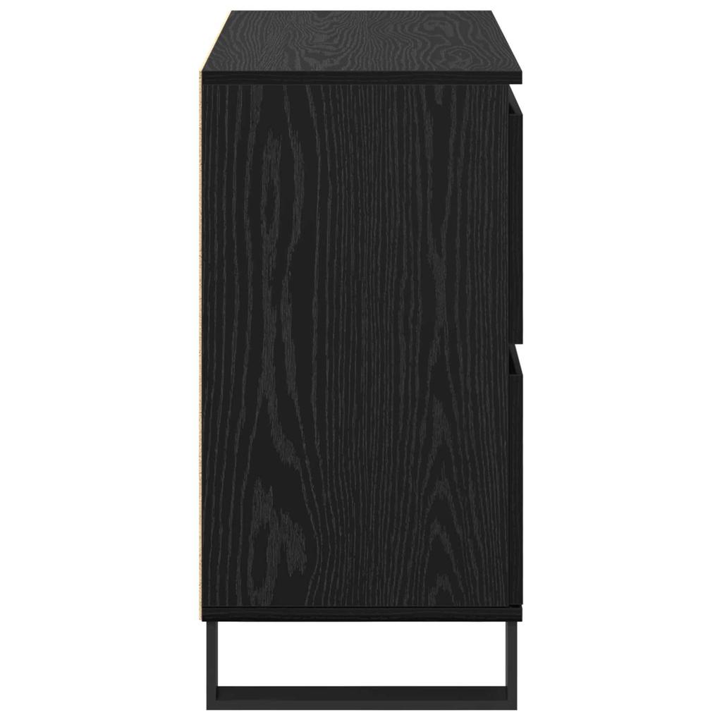 Sideboard in Black Oak Look 60 x 35 x 70 cm