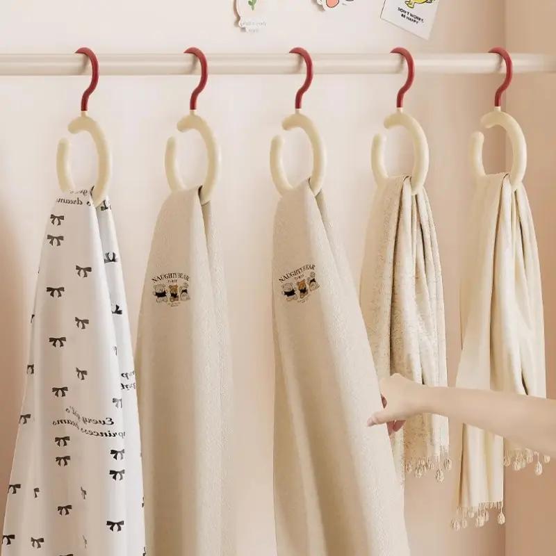 Multifunctional Scarf Rack Home Bedroom Display Stand Dopamine Round Scarf Tie Rotatable Hook