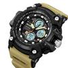 Skmei Fashion Big Size Dial Men Sports Watches Three Time Zone Analog Digital Display LED Waterproof Alarm Clock Male Stop Watch