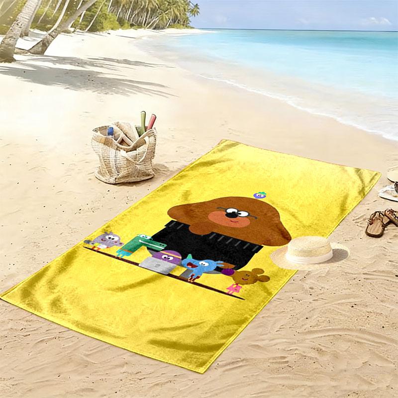 Hey Duggee Print Beach Towel, Large Soft Quick Dry Towel for Beach Camping Swimming
