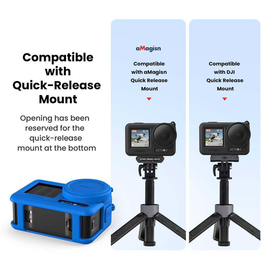 Silicone Case Cover for DJI Osmo Action 4 3 Silicone Protective Case with Camera Lens Cover for DJI Action 4 Accessory