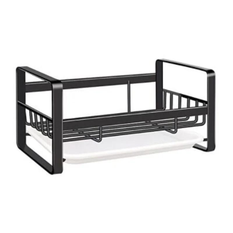 Égouttoir d'évier de cuisine en acier inoxydable, organiseur de rangement pour éponges, savon à vaisselle, étagère, organisateur de cuisine, accessoires de salle de bain