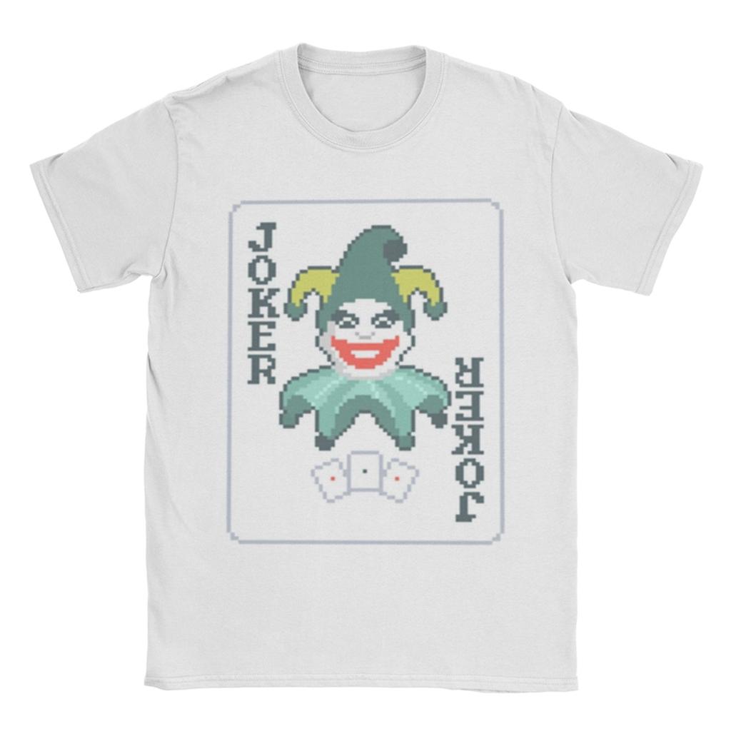 Vintage Balatro Jokers Playing Card T-Shirt Men Round Neck Short Sleeve Top Tee  Cotton Summer TopsTops