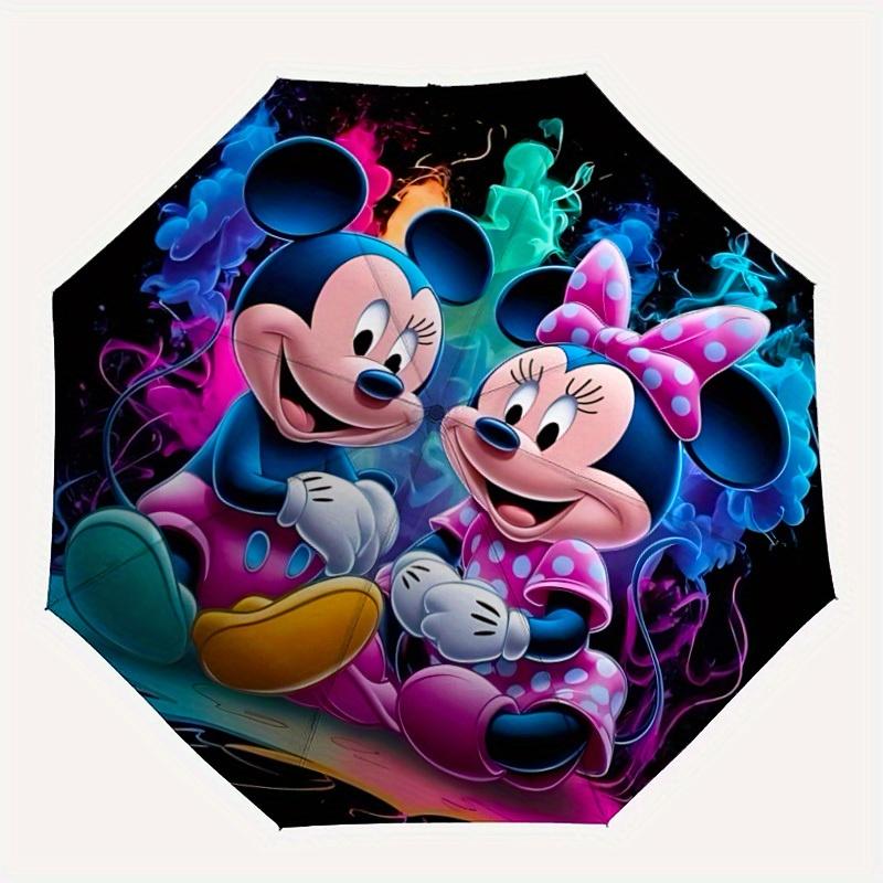

1pc Mickey, Minnie Automatic Opening/closing Umbrella , Foldable Sunshade, Perfect Gift for Friends, Durable Plastic Handle yy250804028