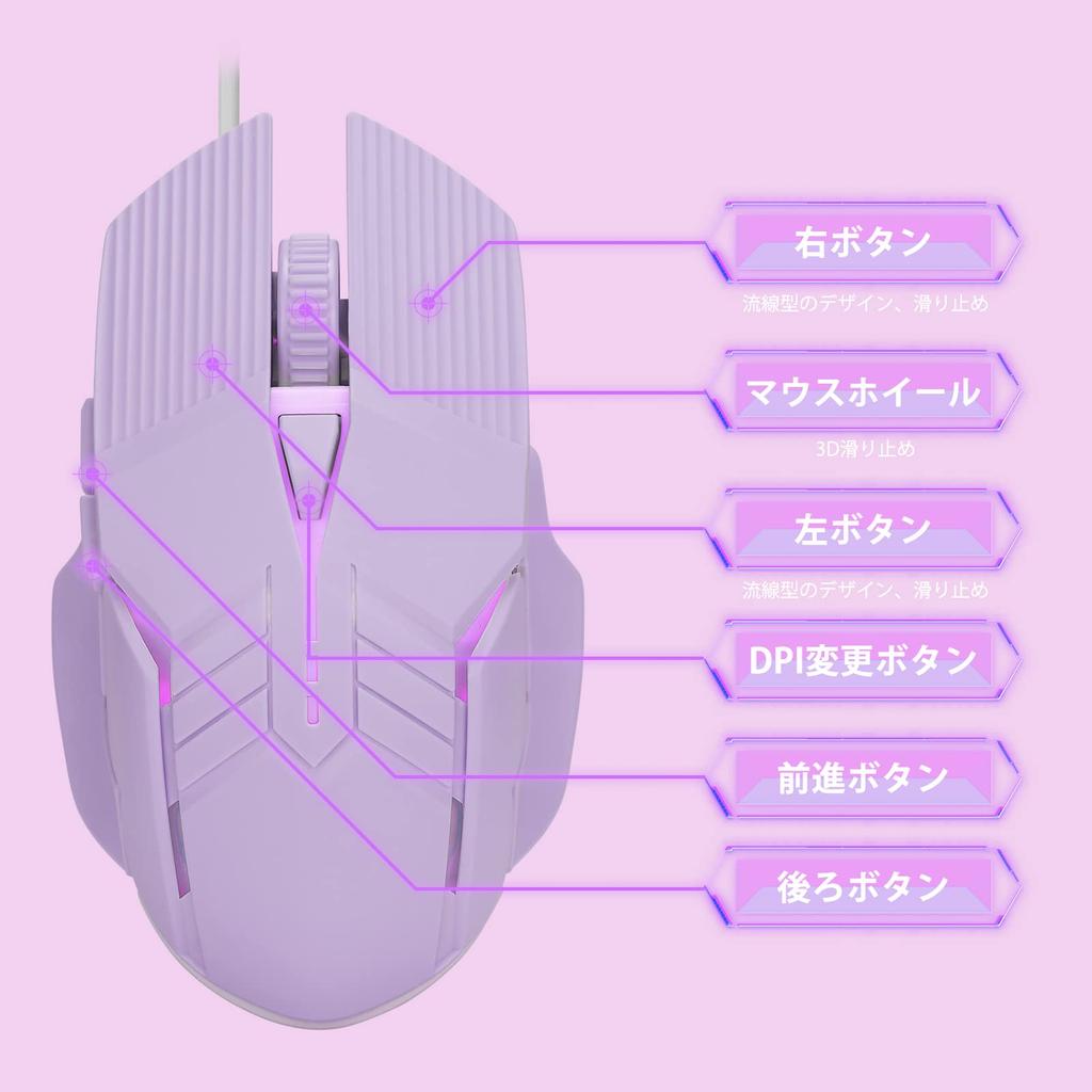 CHONCHOW Work Keyboard and Mouse Set, Japanese Layout, Illuminated, Quiet, Tenkeyless Gaming Keyboard with [No Conversion][Conversion] Keys, Cute,