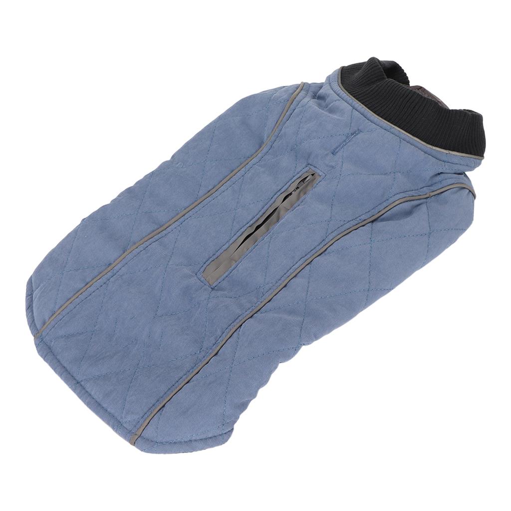 Dog Winter Vest Retro Thickening Warm Reflective Dog Cold Weather Jacket for Autumn Winter