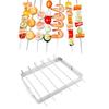 Foldable Grill Rack BBQ Skewers Barbecue Rack for Meat, Shrimp, Chicken, Veggie