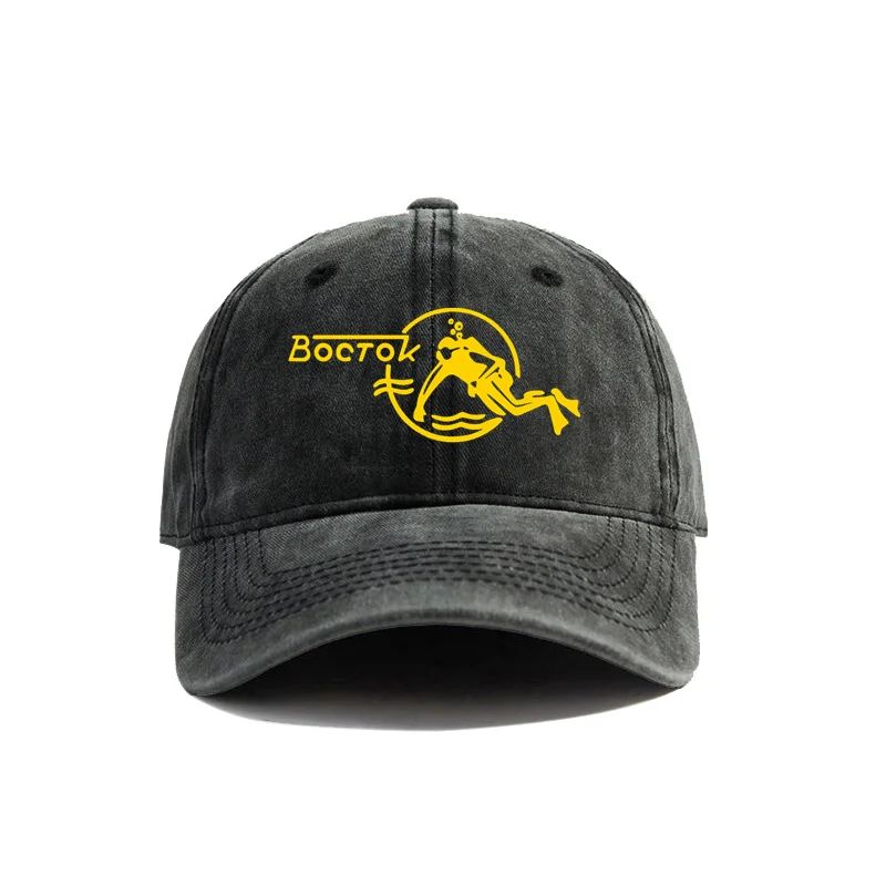 Vostok Scuba Dude Baseballkappen Distressed Hüte Kappe Herren Damen Retro Outdoor Sommer Verstellbare Hüte Papa Geschenk