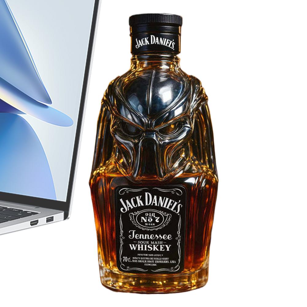 Liquor Decanters 300ml Decanters for Alcohol Airtight Lid 3D Design Empty Container for Wine Beverages Home Cellar Gathering
