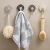 5Pcs Plastic Suction Cup Hook Transparent Wall Hooks Light Luxury Shower Towel Rack  for Home