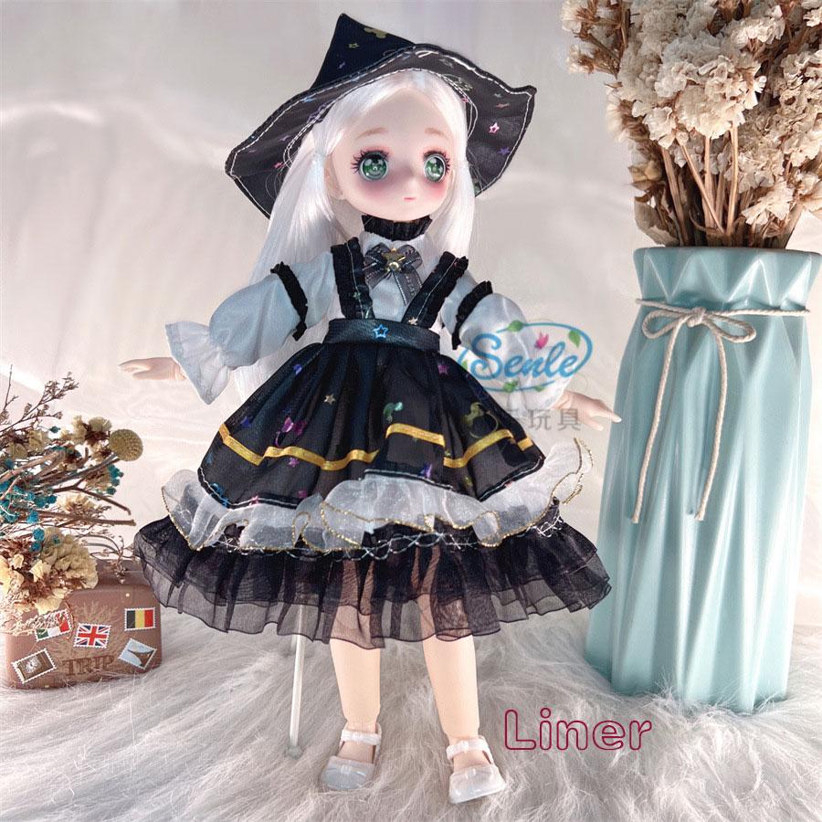 Attractive  Anime Eyes 1/6 Bjd Byte Dolls for Kids Girls DIY Ball-jointed Comic Face Doll 30cm with Dresses Clothes Dress Up