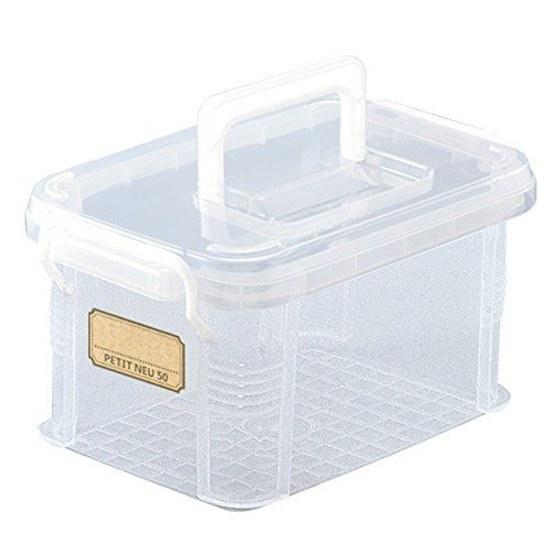 Fudogiken Storage Box Petit Noi50 (with Handle) Clear F-2574H