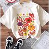 2026 Children's casual short sleeved round neck T-shirt with vibrant tomato and vegetable pattern print for a fresh summer style