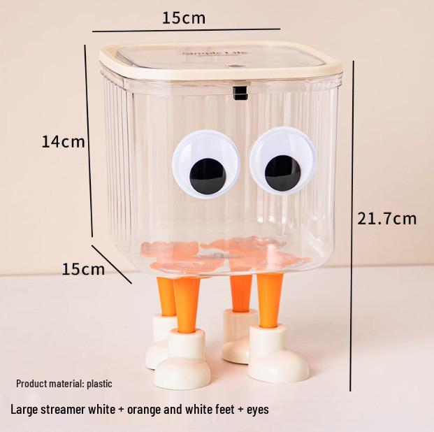 Transparent Desktop Trash Can with Lid - Stylish Hair Accessories and Storage Box