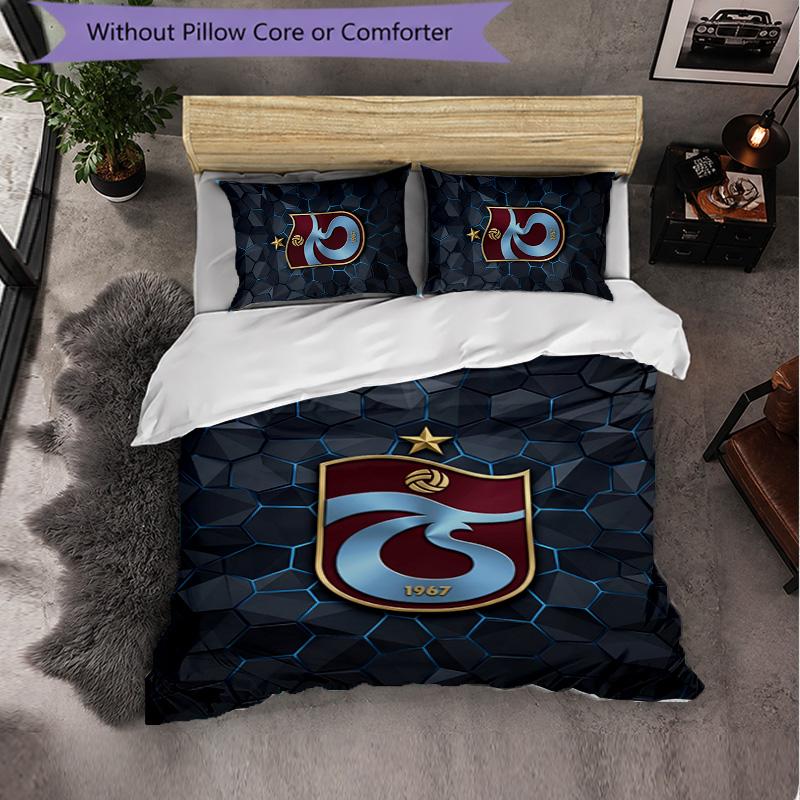 Biancheria da letto a tema Trabzonspor FC Set 3 Pezzi Copripiumino Biancheria da letto Decorativa per Camera Adolescenti Decorazione Casa