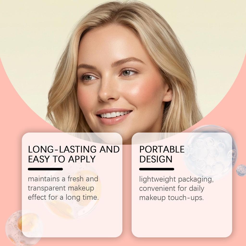 Zephoco Orange Silky Moisturizing Blush - Portable, Fine Powder with Excellent Color Payoff for Daily Use