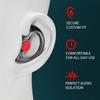 Zeadio Triple Flange Earbuds with Comfortable Silicone Earmuffs (Large Size) - Pack of 4, Black