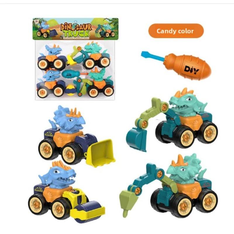 Gjør-det-selv Skrue Anleggskjøretøy Lastebil Gravemaskin Veivals Bulldoser Puslespill Simuleringsmodell Leketøy for barn Gave B057