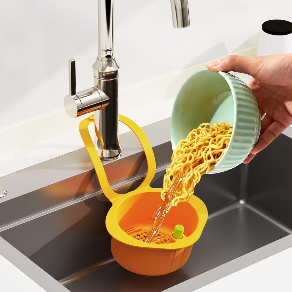 4PCS Hanging Sink Drain Basket Openable Bottom Cover Removable Food Scrap Filter Rack Multi-functional Quickly Drain