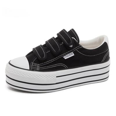 Zapatos de Lona para Mujer que Aumentan la Altura 8cm Zapatillas Casuales para Mujer Zapatos Vulcanizados Clásicos para Estudiantes Zapatos