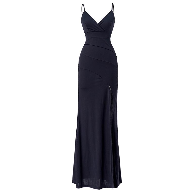 Elegantes tief ausgeschnittenes Bodycon-Abendkleid - Damen-Socialite-Nachtclub-Outfit