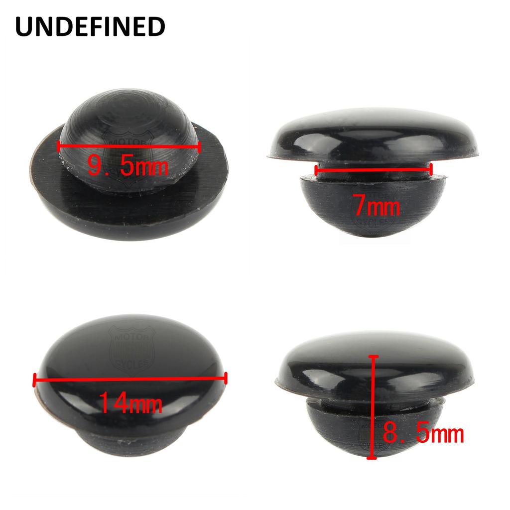 Motocross Accessories 10pcs Black Rubber Insert Pads Skidproof For Harley Touring 1986-2018 Cut Floorboards UNDEFINED