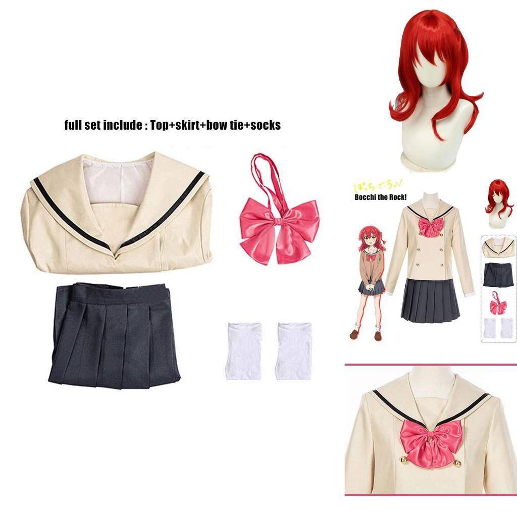 Delightful Bocchi The Rock! Kita Ikuyo Cosplay Costume With Wig For Carnival