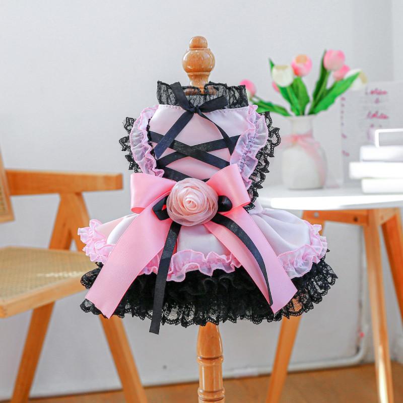 PETCIRCLE Valentines Day Pet Dress Red White Plaid Princess Tulle Skirt Cats Dogs