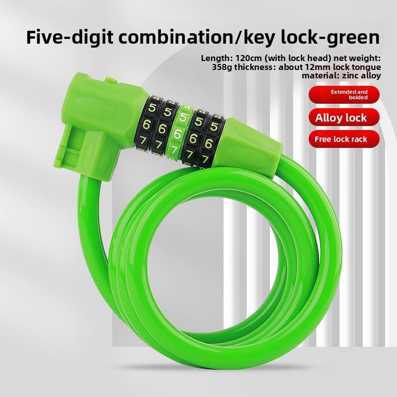 Bicycle Lock With Code Key Locking System For Mountain And Road Cycling Security