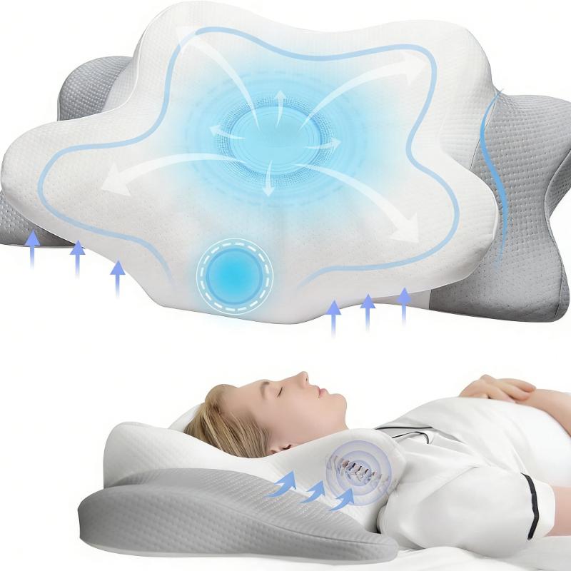 Geruchloses orthopädisches Kissen für Nacken- und Schulterschmerzen Memory-Schaum-Nackenkissen Ergonomisches Schlaf-Halswirbelkissen